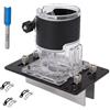 Generic Fresatrice per scanalature, supporto per fresa superiore, base per fresa per legno, 2 in 1, elemento di collegamento invisibile per intagliare frese e tagliere, fissaggio a vite di collegamento