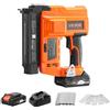 VEVOR Chiodatrice Brad a Batteria, Calibro 18, Sparachiodi Elettrica a Batteria da 20 V, con 500 Chiodi, 500 Punti Metallici, Batteria agli Ioni di Litio, Caricabatterie, per Lavorazione del Legno