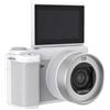 INF Kit fotocamera digitale con schermo ribaltabile, obiettivo grandangolare e scheda 32G — 80MP, video 5K, flip 180°, zoom 18X Bianco