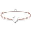 Thomas Sabo Bracciale a ferro di cavallo beige, in nylon e argento sterling 925, 20 cm, LS124-173-19-L20V