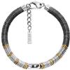 Diesel Bracciale da uomo in acciaio inossidabile con chiusura a moschettone o a scorrimento, Multicolore