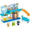 Little People Fisher-Price Little People - Avventure in Aeroporto, playset con nastro trasportatore dei bagagli, include 1 aereo, 2 personaggi e bagagli, giocattolo per bambini, 1+ anni, HTJ26