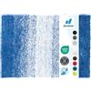 Floordirekt Tappetino da bagno Wave, Tappeto da bagno rotondo, Sensazione densa e soffice per la vostra casa, Tappetino da bagno antiscivolo lavabile, testato per sostanze nocive Blu/Bianco 60 x 90 cm