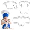 Generic Stampini per biscotti di laurea 2024, in acciaio inox, a forma di cappello, abito da diploma, stampi per biscotti per feste di laurea, formine per