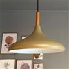 bamyum Champion Legna Lampadario Cucina 35 cm, Lampada a Sospensione da Soffitto Industriale, Lampadario a Sospensione con Paralumi da 35 cm in Metallo, Beige