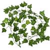 KARAT - Piante artificiali di edera, set da 12 ghirlande di edera, con fascette, lunghezza 2,15 m, decorazione con piante artificiali per pareti, balcone e giardino