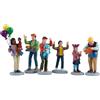 LEMAX Set 6 Personaggi Divertimento del Carnevale Fun At The Carnival in resina H8,7x16x3,8 cm