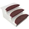 Floordirekt London - Tappetini per gradini, di Forma semicircolare o Rettangolare, Resistenti e Facili da Pulire, per Interni (Colore: Rosso Vino, di Forma semicircolare, 23,5x65 cm)