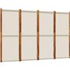 vidaXL Divisorio a 4 Pannelli Grigio Chiaro 280x180 cm