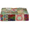 Snsowed Pouf Patchwork in Cotone Fatto a Mano Quadrato 50x50x12cm Verde,Pouf Modulare,Poltrone Sacco Soggiorno,Modulare Sgabello-246576