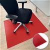 Floordirekt Tappetino Protettivo per Pavimento, 50 x 70 cm, Rosso, con Bordo smussato, per Sedia da Ufficio, in PVC, Protezione Pavimento, Tappetino, Tappetino Protettivo per Laminato, parquet,