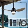 Nebulium - Ventilatore da soffitto impermeabile per esterni con luce, ventilatori da soffitto moderni da 42 pollici con luce LED a 3 colori, motore CC silenzioso, telecomando e applicazione, per