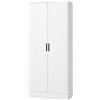 HOMCOM Armadio Slim 37 cm con Barra Appendiabiti e Ripiani per Vestiti | Aosom Italy