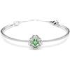 Swarovski Bracciale rigido Una Angelic, Taglio misto, Verde, Placcato rodio