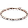 PANDORA Timeless - Bracciale tennis placcato in oro rosa 14k, con pietre di zirconia cubica scintillanti incolori