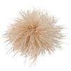 Blausky 2 spille a molla in piume di struzzo, 8 - 10 cm, con piume soffici da infilare con clip e ago, fermaglio per capelli con piuma, decorazione per vestiti, cappello, borsa, bianco crema B