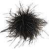 Blausky 2 spille a molla in piume di struzzo, 8 - 10 cm, con piume morbide da infilare con clip e ago, fermaglio per capelli con piuma, decorazione per vestiti, cappello, borsa, grigio scuro B
