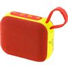 L'Arcolaio Speaker Bluetooth Rettangolare FM Rosso/Giallo 10,1x8,2x4,6 cm