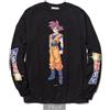F-LAGSTUF-F T-shirt a maniche lunghe FLAGSTUF x Dragon Ball Goku taglia L nera Super Saiyan