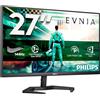 Philips Evnia Gaming 27M1N3500LS 27 Pollici QHD Monitor, 165Hz, VA, 1MS, Smart Image HDR, Altoparlanti, Low Input Lag, 2560 X 1440, 165 Hz, 250 cd/m² HDMI 2.0, DP 1.4, Nero, 27 pollici QHD