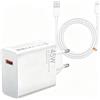 FinalCool Caricabatterie Rapido da 45W per Xiaomi con Cavo Ricarica Rapida USB C 6A 2M per Xiaomi Redmi Note 12/12S/13/14/14 Pro/15 4G/15 5G, Redmi 10/9 Pro/13C/14C/15C/A3, POCO X7/M4/M6/Pad