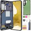 LNONLS Schermo TFT Galaxy S22 5G Sostituzione per Samsung Galaxy S22 Schermo LCD Touch Digitizer Display Pantalla con Telaio Toolkit SM-S901U S901B Nero