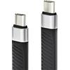 conecto, cavo dati e ricarica da USB-C a USB-C, USB4, Gen 3, funzione di ricarica rapida, 5A/100W, 40GB/s, 8K 60Hz, rivestimento in PVC, nero, 0, 15 m