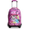 SJ GANG Zaino Trolley JACK 3 RUOTE - CUTELED GIRL