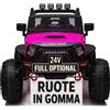 Auto Macchina Elettrica Fuoristrada Big Adventure 24V Rosa per Bambini 2 Posti F