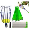 Generic Raccoglitore telescopico per Frutta, Estensibile in Acciaio Inossidabile, Cesto Resistente alla ruggine, Strumento Regolabile per Raccogliere Alberi e Mango Arancione, Attrezzatura da