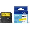 Brother Btag-631 | Nastro originale per etichettatrici PTN10 PTN20, PTN25BT | Nero su Giallo | Ampiezza 12 mm | Lunghezza 4 m