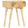 vidaXL Comodino 40x30x58 cm in Legno Massello di Mango