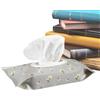 Generic Porta salviette riutilizzabile - Dispenser portatile per salviette, 24,9 x 14,9 cm, custodia da viaggio per salviette | Contenitore riutilizzabile ermetico ricaricabile portatile per passeggino auto