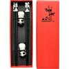 Generico Set di bacchette riutilizzabili - 2 paia di bacchette cinesi Panda da 9,4 pollici con poggia in ceramica, utensili ecologici antiscivolo, stoviglie facili da pulire | per sushi, noodles, past