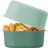 Generico Cesto Lavaverdure - Grande Capacità 26 Cm, Setaccio Filtro Alimenti, Parapolvere Invertibile | Frutti Di Bosco, Risciacquo, Pasta, Noodle, Ceppo, Liquido, Beccuccio, Insalata, Alternativa, Dieta,