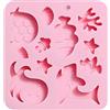 Generic per cioccolatini e caramelle, 10 a tema animali marini, in silicone per cioccolatini ripieni, per cucina, ghiaccio, torte, sapone, gelatina, biscotti, alimenti