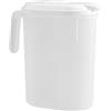 LearnLyrics Caraffa per succhi di frutta, caraffa in vetro, capacità di contenimento, con coperchio versatile e suddivisione di misura integrata, tè freddo, caraffa per acqua in plastica, brocca per frigorifero