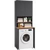 Relaxdays mobile sopralavatrice antracite/naturale
