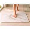Edihome, Tappeto Bagno Diatomite 40x60 cm, Tappeto in Pietra, Asciugatura Rapida, Antiscivolo, con Carta Abrasiva, Tappetino Rigido Assorbente, Antimuffa, per Doccia e Bagno (Calacatta Gold)