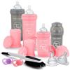 Twistshake Newborn Starter Set di Biberon, 9 st - 4x Anticolica Biberon, 2x Succhietti, 2x Grande Tettarelle, 1x Scovolino per Bottiglie, 0+ Mesi, Ragazza