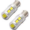 TOTMOX coppia di 12V 2.5W H6W BAX9s LED auto luci laterali lampadine sostituzione, luci di parcheggio di guida universali DRL indicatori di luci di marcia diurna, illuminazione bianca
