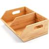 Generico Organizzatore Per Dispensa - Contenitore Portaoggetti In Legno Da 13x10,8x4,3 Pollici, Porta Alimenti Impilabile, Contenitore Per Snack Da Cucina E Bagno, Cestino In Legno Rustico | Cassetta Dispensa