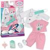 BABY born Outfit dottore 43 cm con Click & Play | Camice da medico, maglietta, pantaloni, mascherina, accessori da medico, compatibile con Click & Play