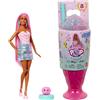 Barbie - Pop Reveal Serie Dolcetti, bambola a tema Sweet Swirl con cucciolo e 8 sorprese con effetto cambia colore inclusi, giocattolo per bambini, 3+ anni, JFY62