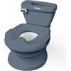 Ingenuity My Size Potty, Vasino Bambini Realistico 2-in-1 con Suono di Scarico - Riduttore WC Rimovibile - Facile da Pulire - Con Scomparto Portaoggetti, 18M+, Fino a 23 kg (Blu)