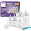 AVENT Philips Avent Set Regalo per Neonati - 4 Biberon Con Ciuccio Ultra Soft e Spazzola, per Bambini da 0-12 Mesi in Su (Modello SCD838/11)