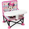 Bright Starts, Rialzo per sedia portatile Pop 'N Sit Minnie Mouse di Disney, per uso interno/esterno, sedile da pavimento con vassoio, verde chiaro, 6 mesi-3 anni