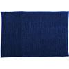 MSV - Tappetino da bagno in microfibra di ciniglia - Pelo lungo, antiscivolo - Comodo anello per appenderlo - Comfort e igiene ottimizzati - Blu scuro - Singolo - 50x80 cm