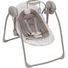 Chicco Swing&Play Altalena Elettrica Neonato 0 Mesi+ (fino a 9 Kg), 5 Velocità Dondolio, Melodie Rilassanti, Pieghevole, Compatta e Salvaspazio, Schienale 2 Posizioni, 0 Mesi