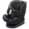 Foppapedretti Seggiolino Auto Circle I-Size, Seduta Girevole a 360°, per bambini da 40 a 150 cm di altezza, 0-12 anni, conforme ECE R129, Fissaggio Isofix e TopTether, Safe Body Protection, Carbon
